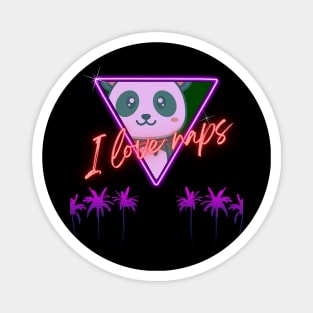 Cute Panda Cyberpunk - I Love Naps - Kawaii Panda #9 Magnet